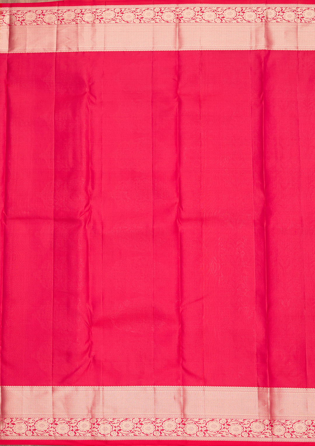 Rani Pink Zariwork Pure Silk Saree