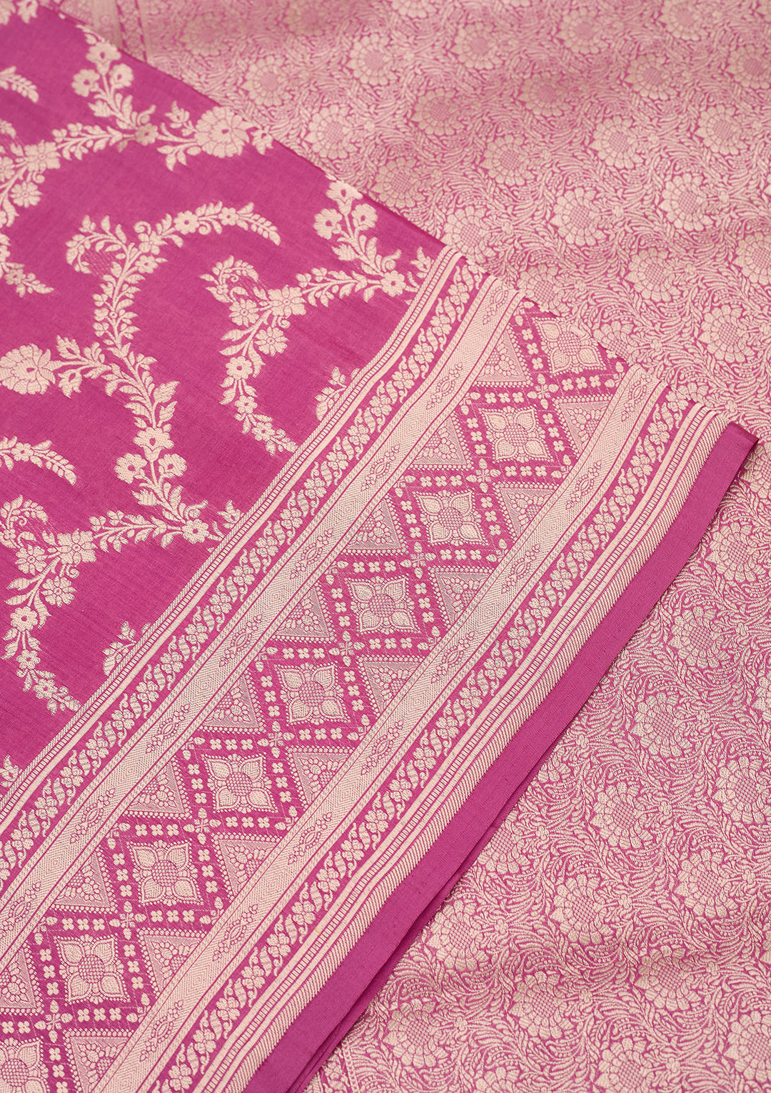 Mauve Zariwork Pure Silk Saree