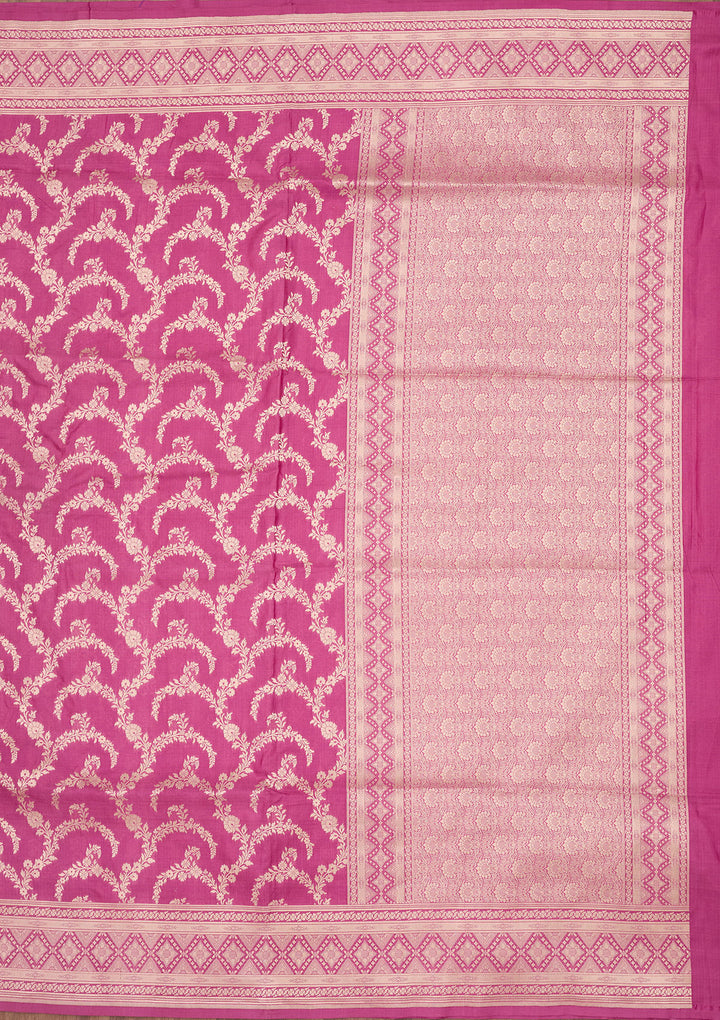 Mauve Zariwork Pure Silk Saree