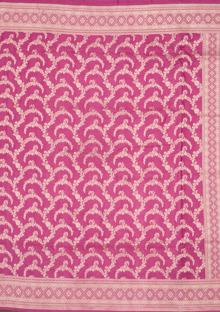 Mauve Zariwork Pure Silk Saree