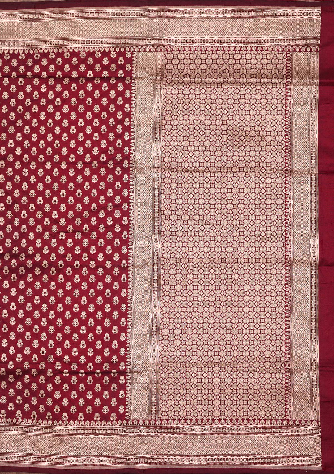 Maroon Zariwork Pure Silk Saree