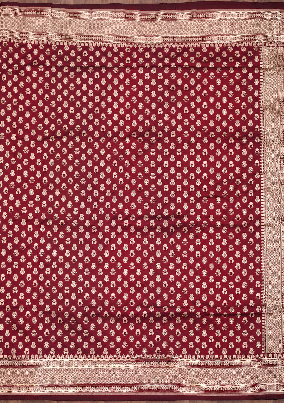 Maroon Zariwork Pure Silk Saree