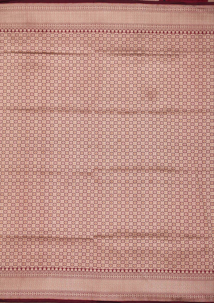 Maroon Zariwork Pure Silk Saree