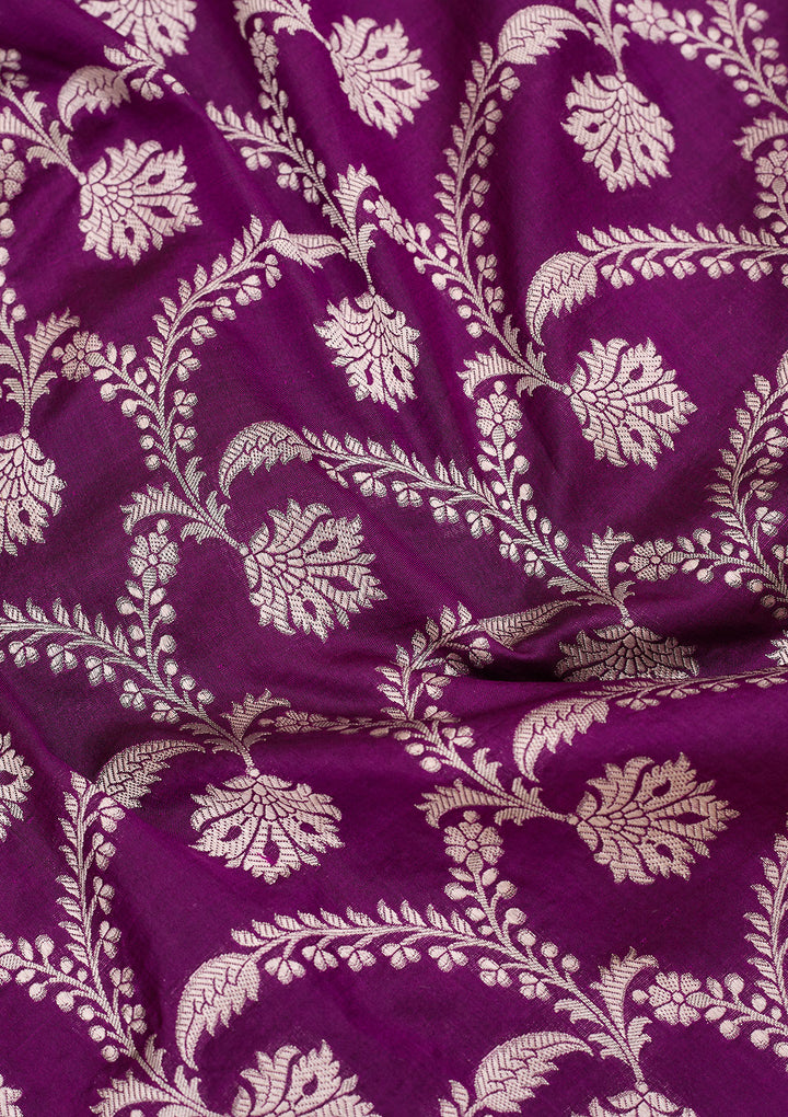Purple Zariwork Pure Silk Saree