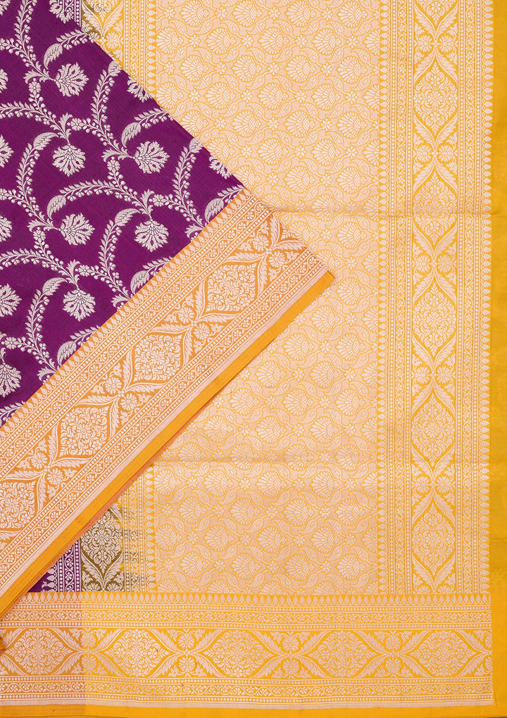 Purple Zariwork Pure Silk Saree