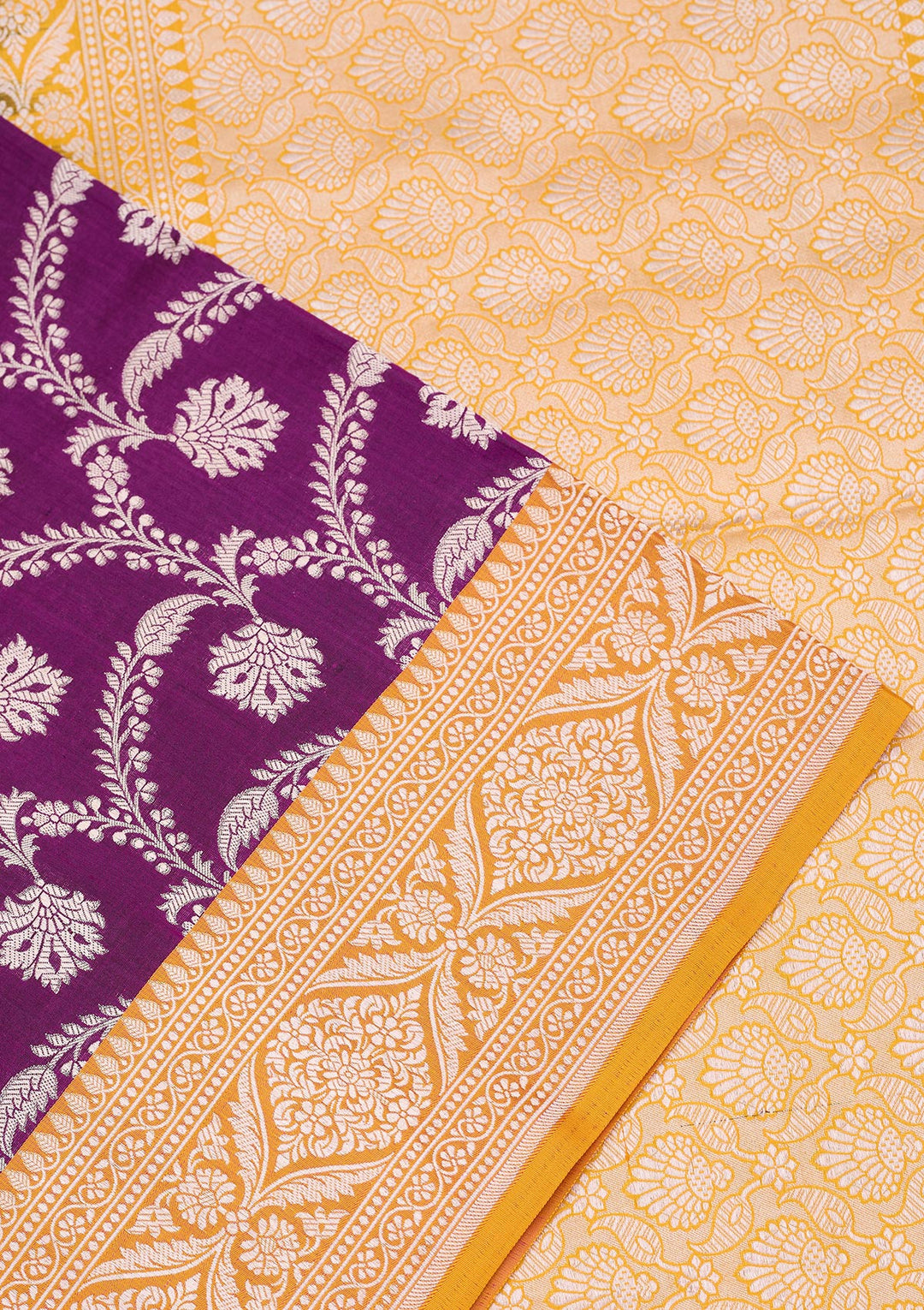 Purple Zariwork Pure Silk Saree