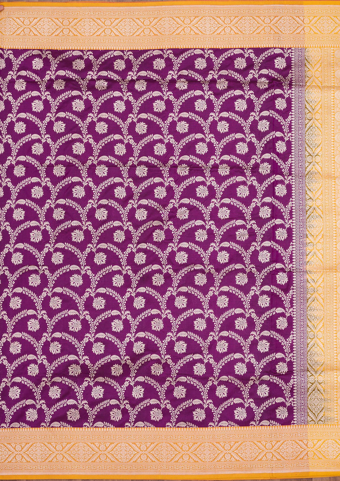 Purple Zariwork Pure Silk Saree