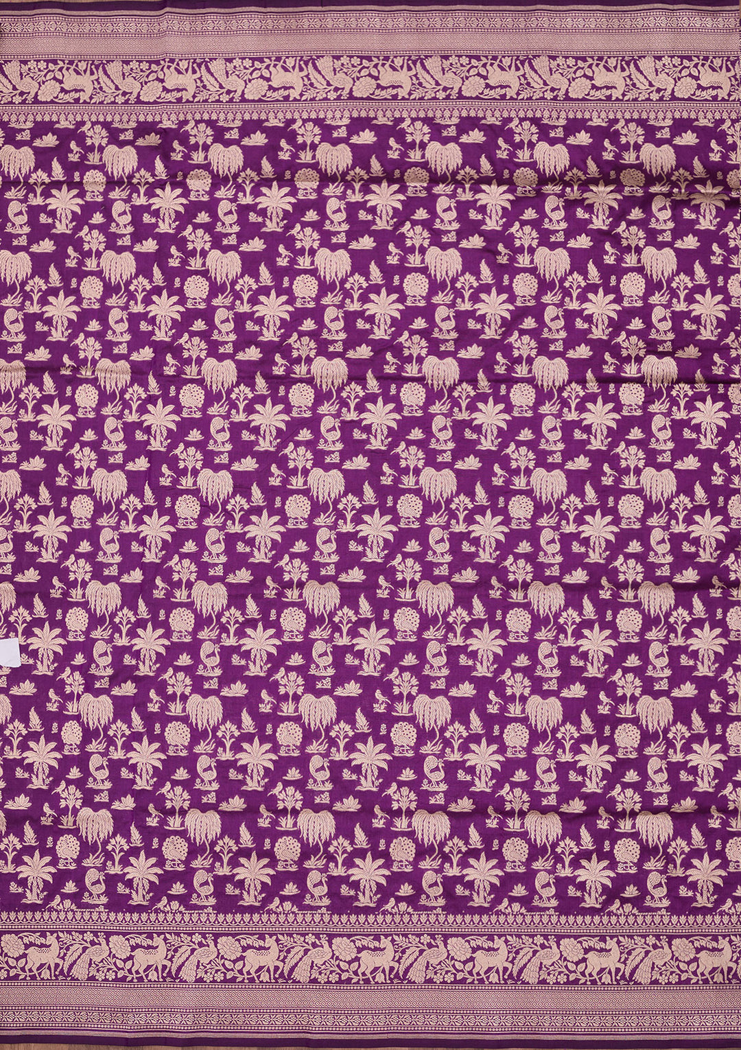 Purple Zariwork Pure Silk Saree