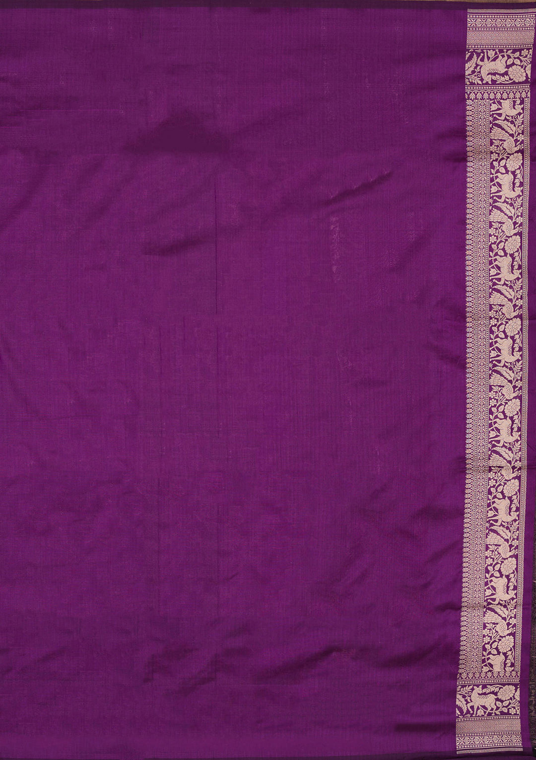 Purple Zariwork Pure Silk Saree