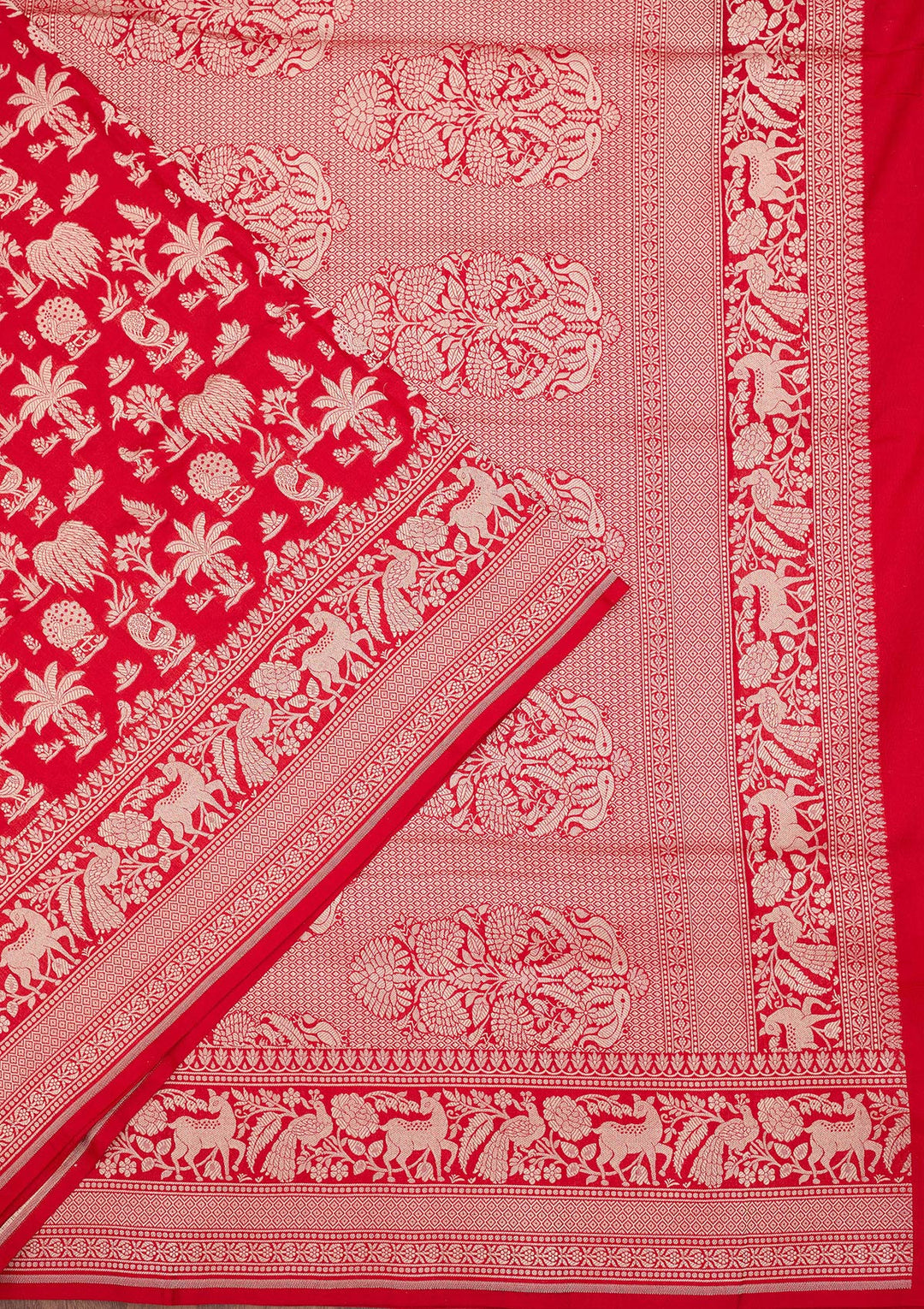 Red Zariwork Pure Silk Saree