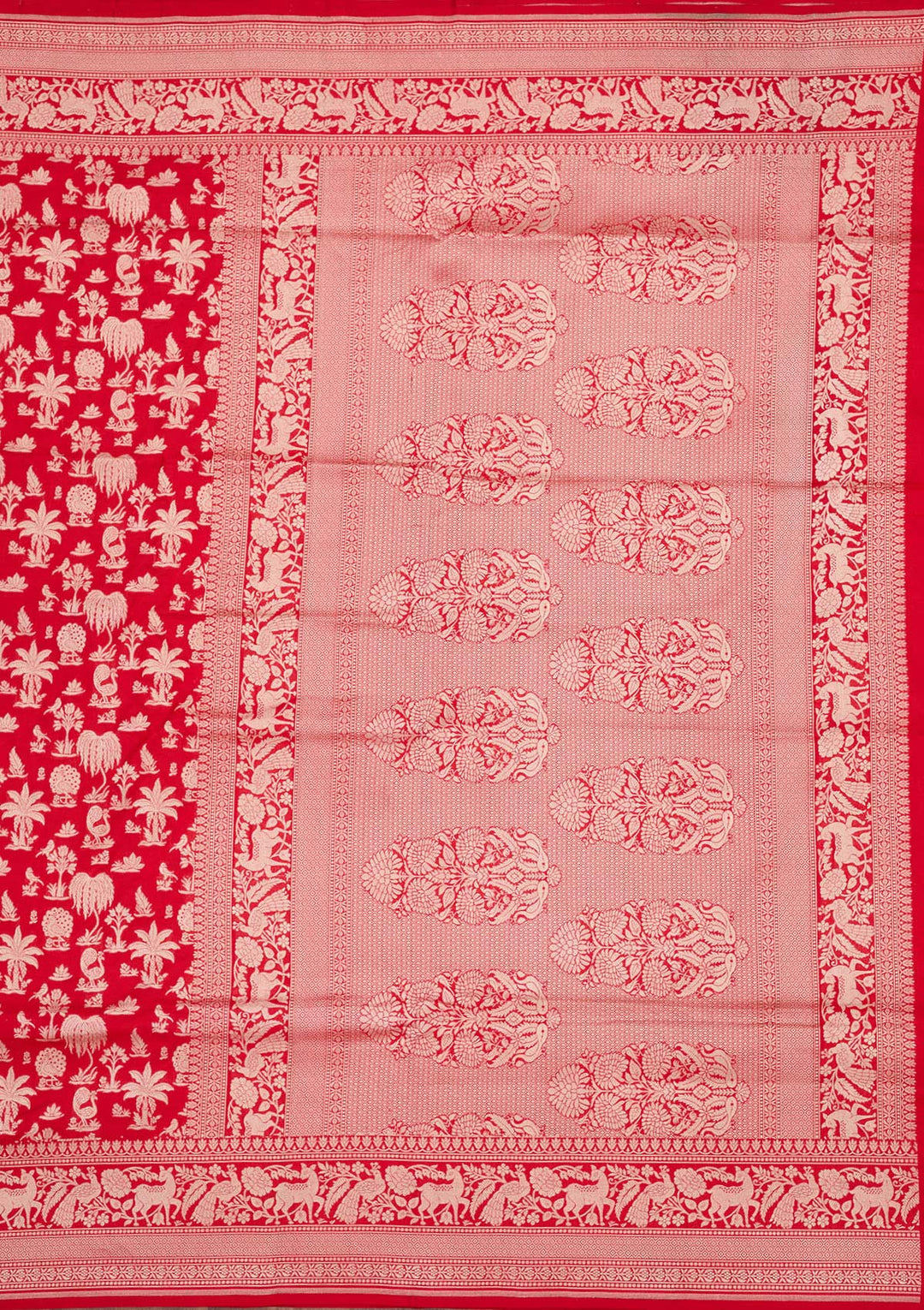 Red Zariwork Pure Silk Saree