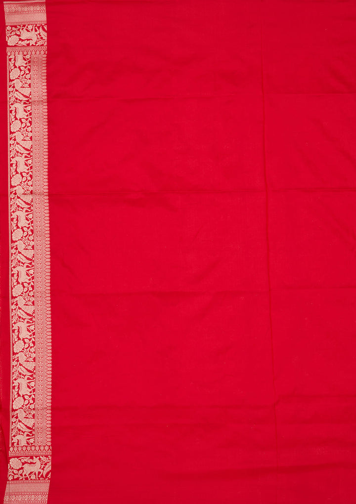 Red Zariwork Pure Silk Saree