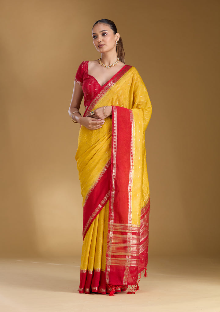 Yellow Zariwork (Gold) Art Silk Silk_Saree