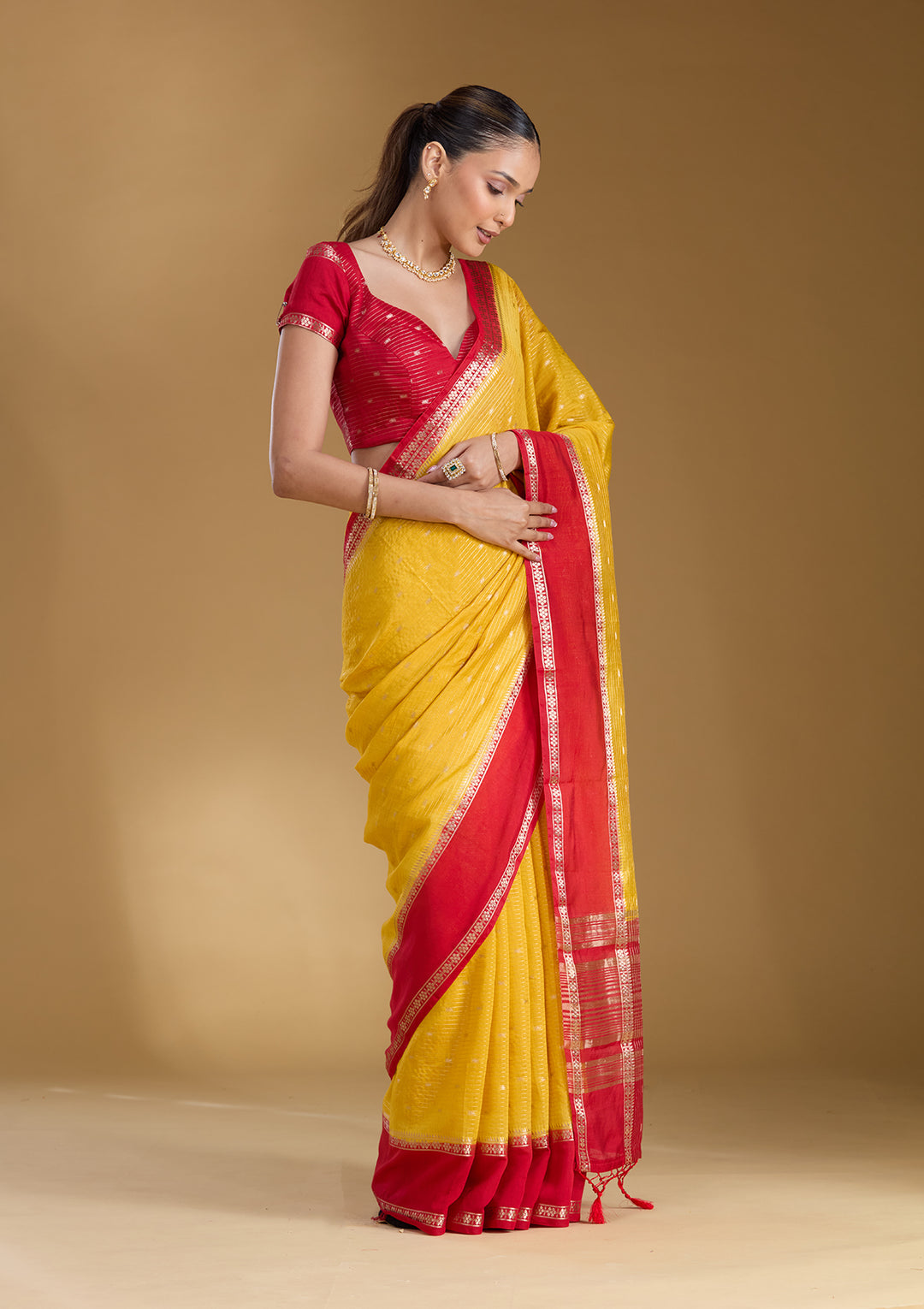 Yellow Zariwork (Gold) Art Silk Silk_Saree