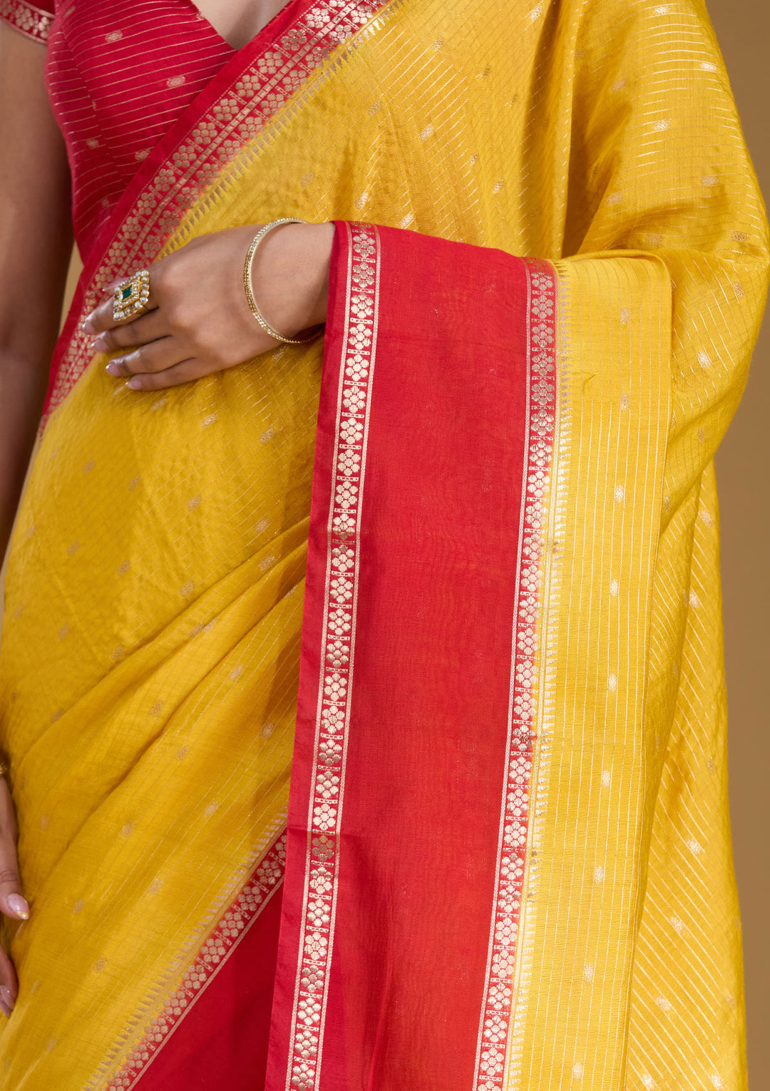 Yellow Zariwork (Gold) Art Silk Silk_Saree