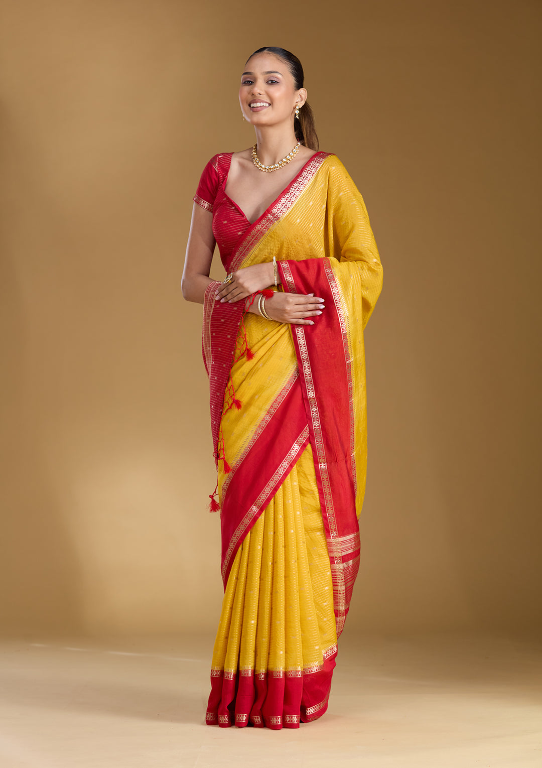 Yellow Zariwork (Gold) Art Silk Silk_Saree