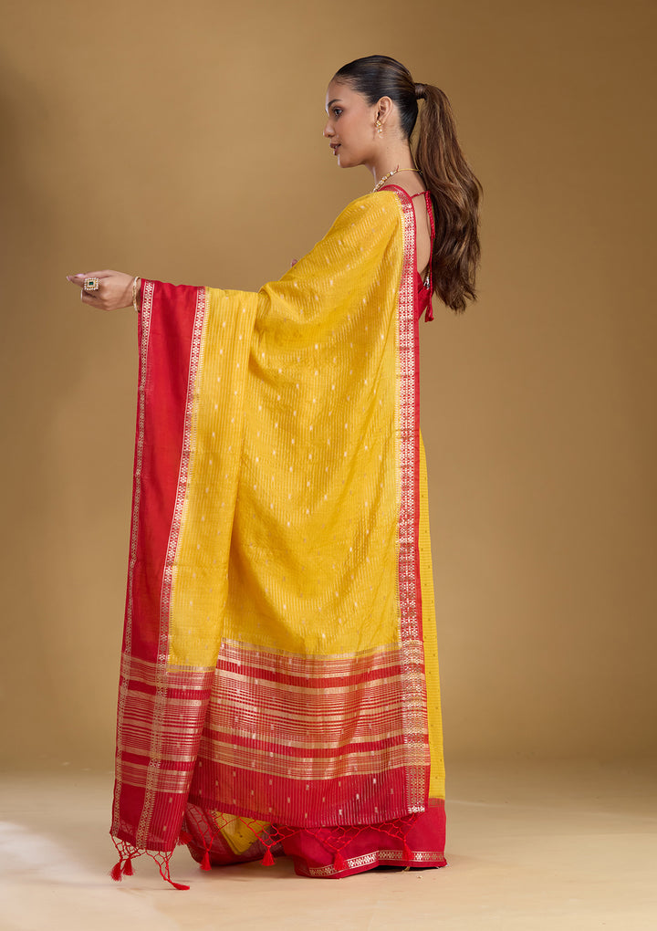 Yellow Zariwork (Gold) Art Silk Silk_Saree
