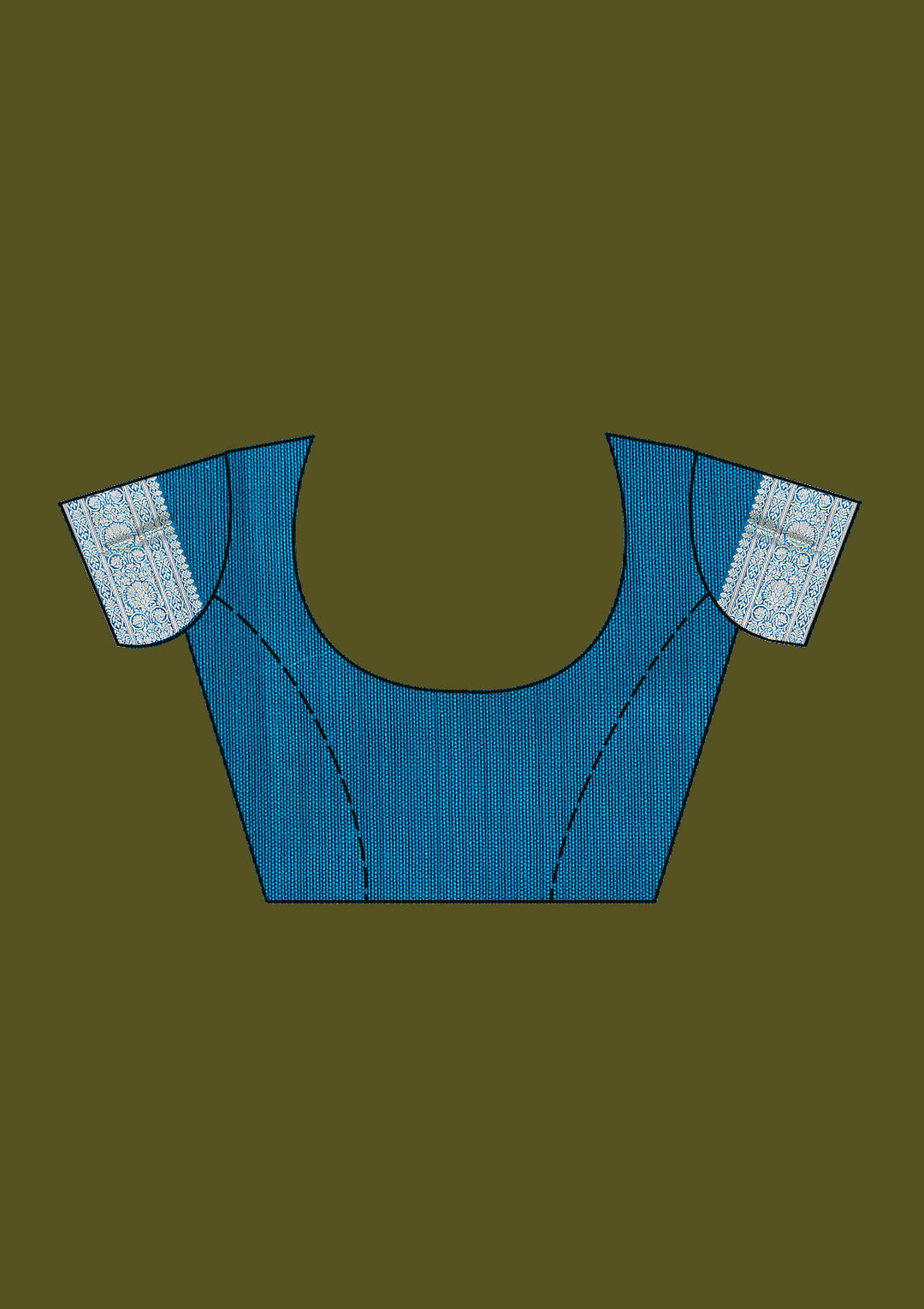 Peacock Blue Zariwork Cotton Silk Saree