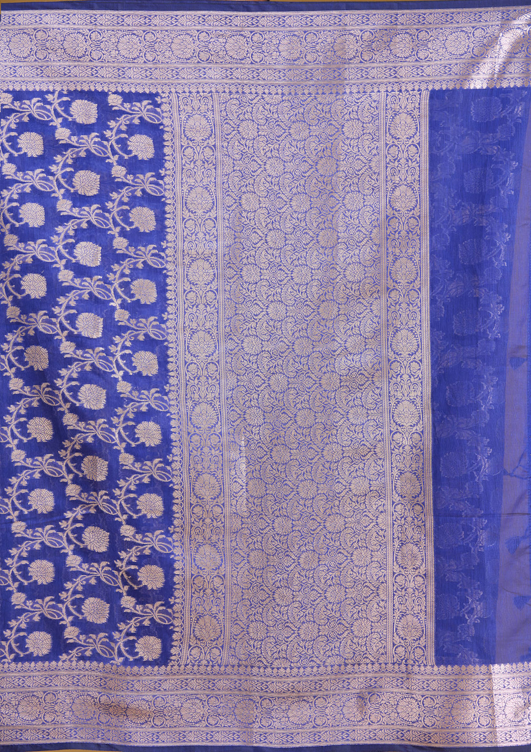 Royal Blue Zariwork Cotton Silk_Saree