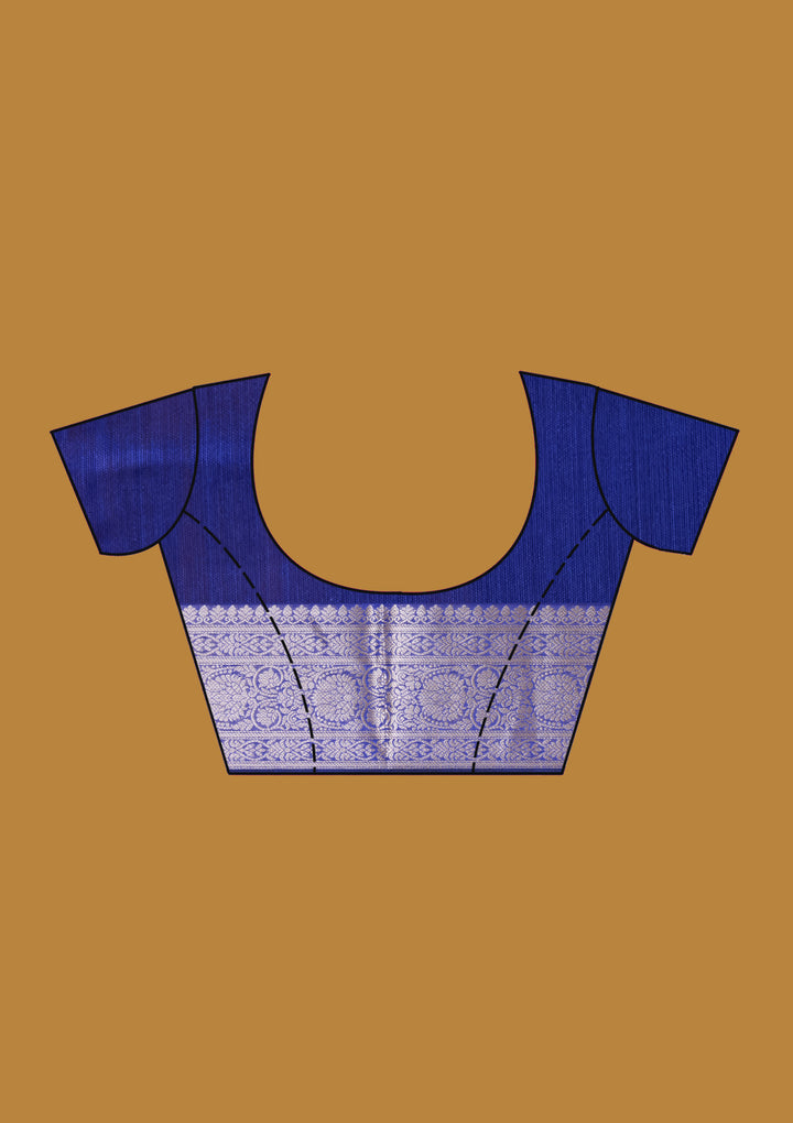 Royal Blue Zariwork Cotton Silk_Saree