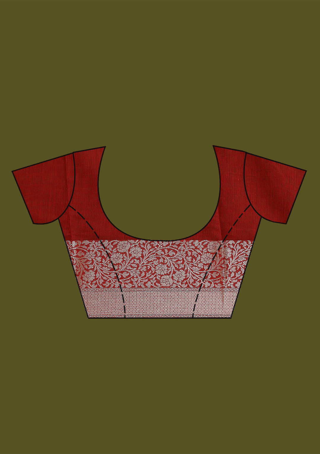 Red Zariwork Cotton Silk Saree