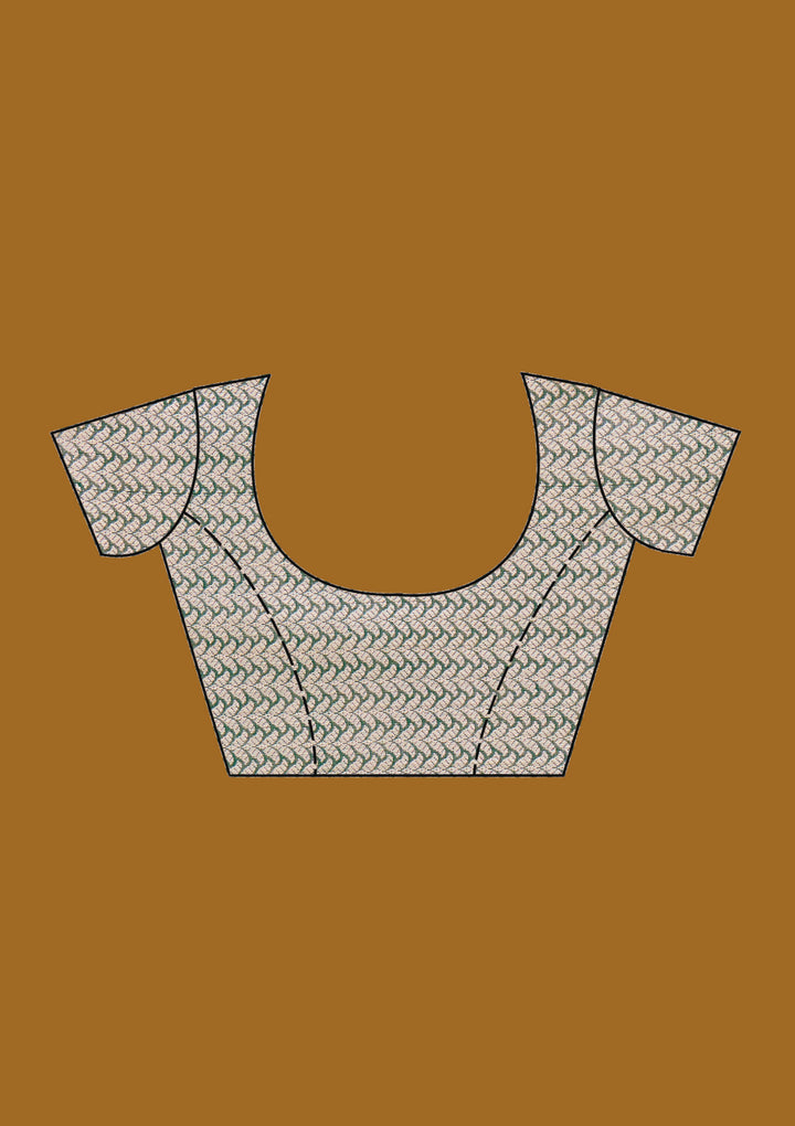 Bottle Green Zariwork (Gold) Art Silk Silk_Saree