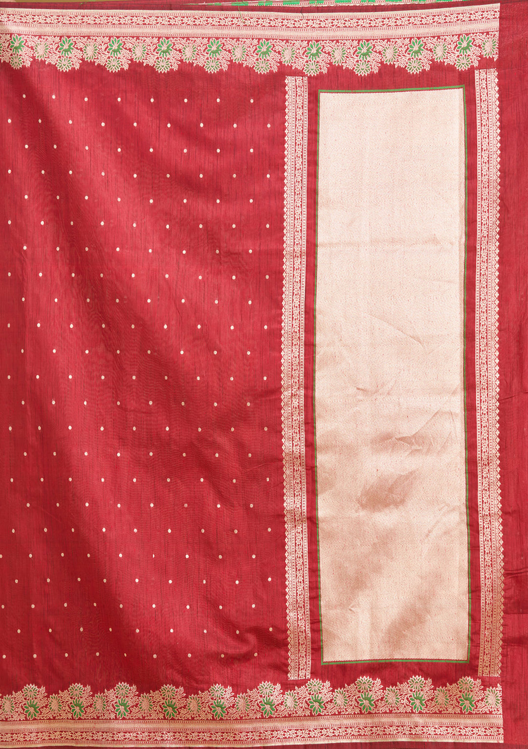 Maroon Zariwork (Gold) Art Silk Silk Saree
