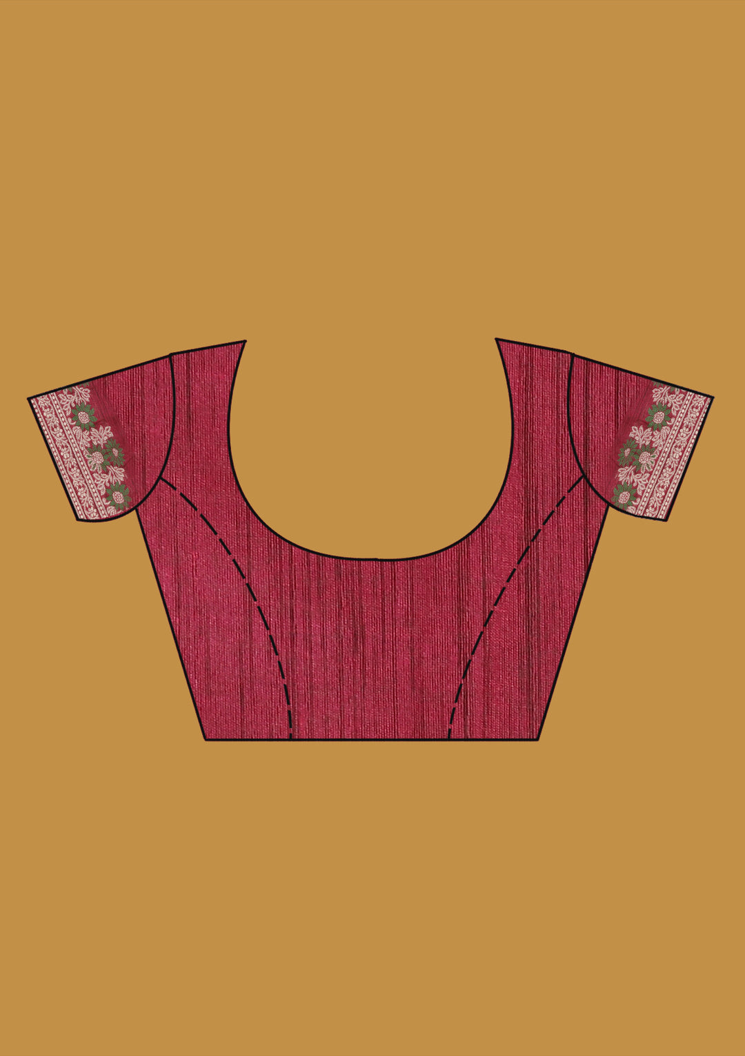 Wine Zariwork (Gold) Art Silk Silk Saree