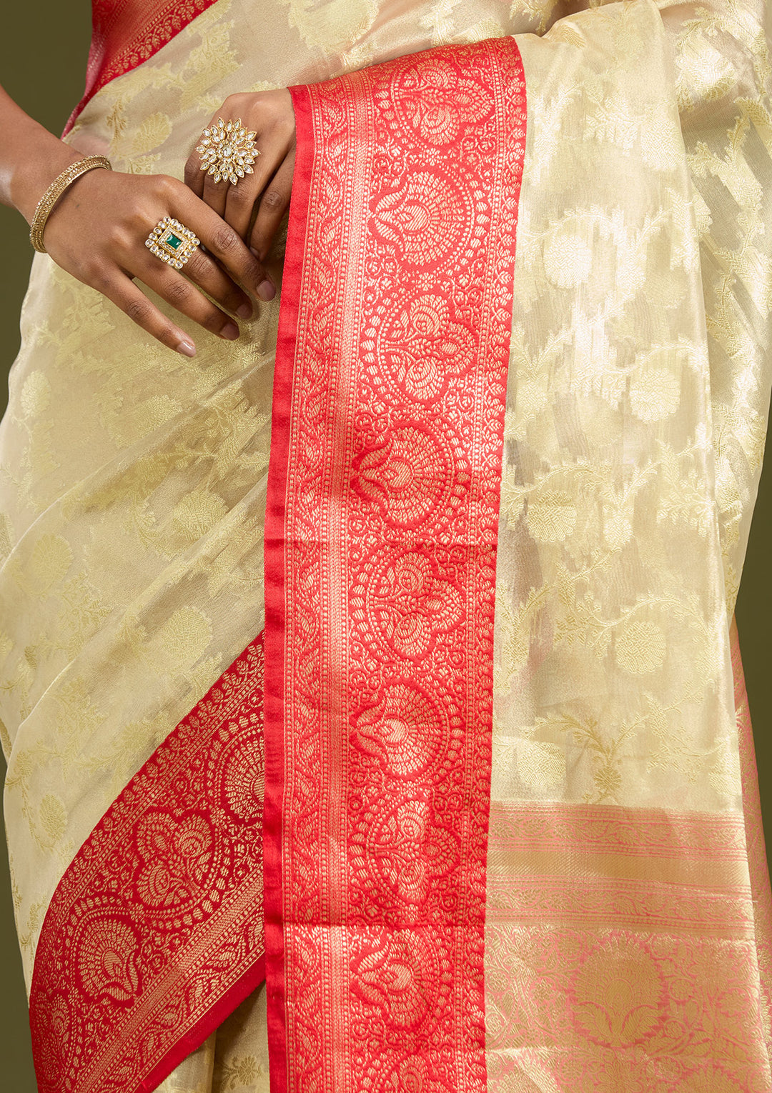 Gold Zariwork (Gold) Art Silk Silk Saree