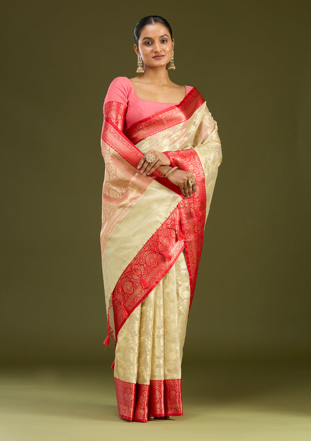 Gold Zariwork (Gold) Art Silk Silk Saree