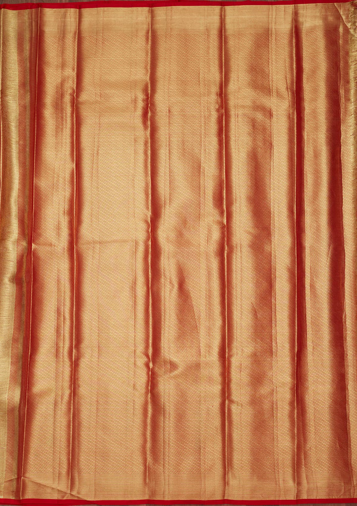 Brown Zariwork Tissue Silk Saree