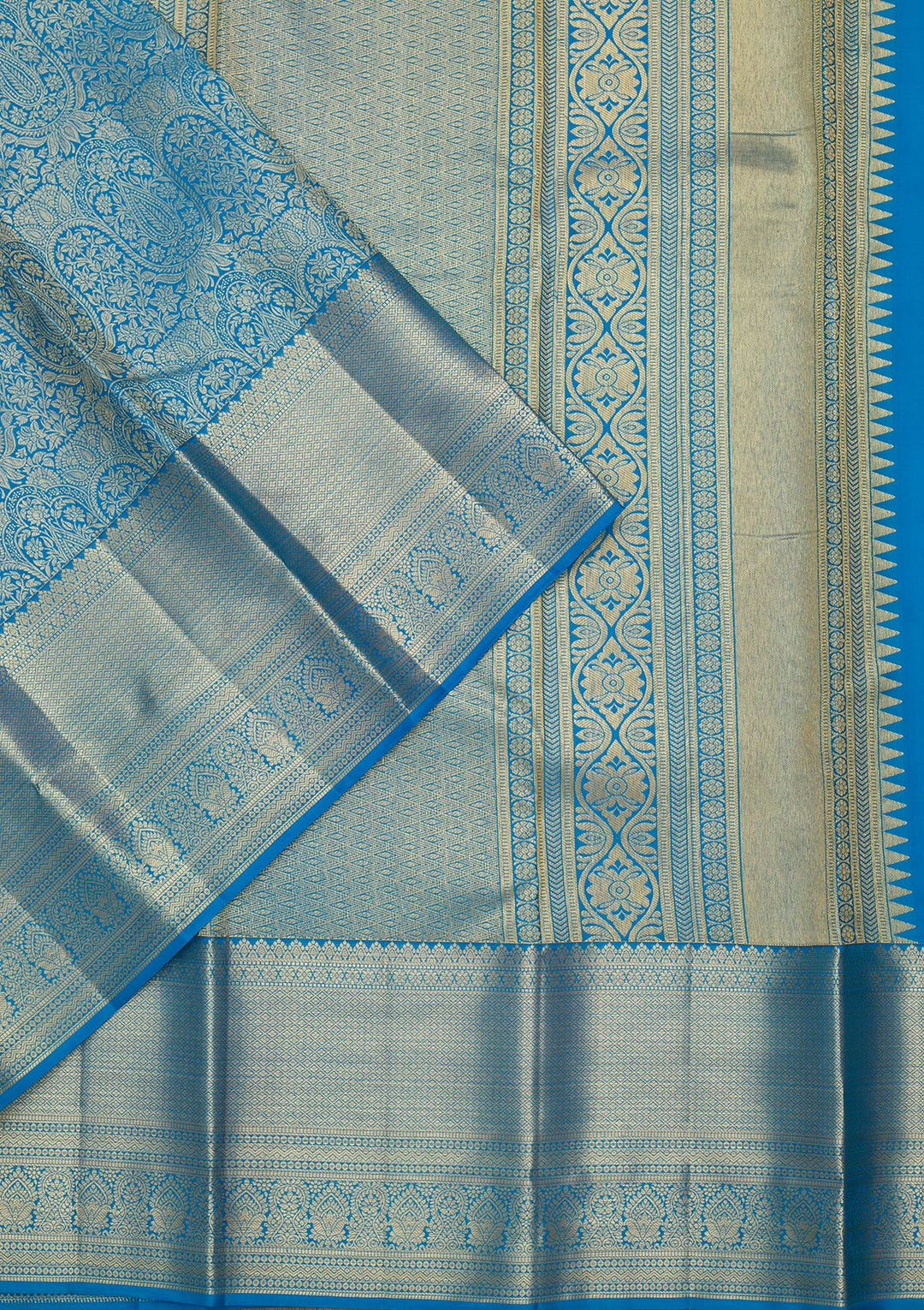 Royal Blue Zariwork Pure Silk Saree