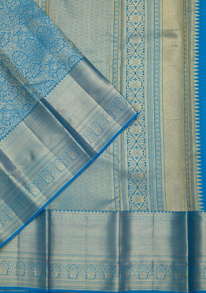 Royal Blue Zariwork Pure Silk Saree