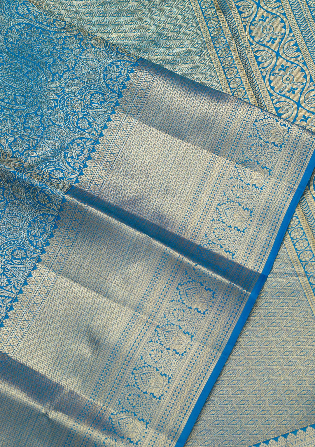 Royal Blue Zariwork Pure Silk Saree