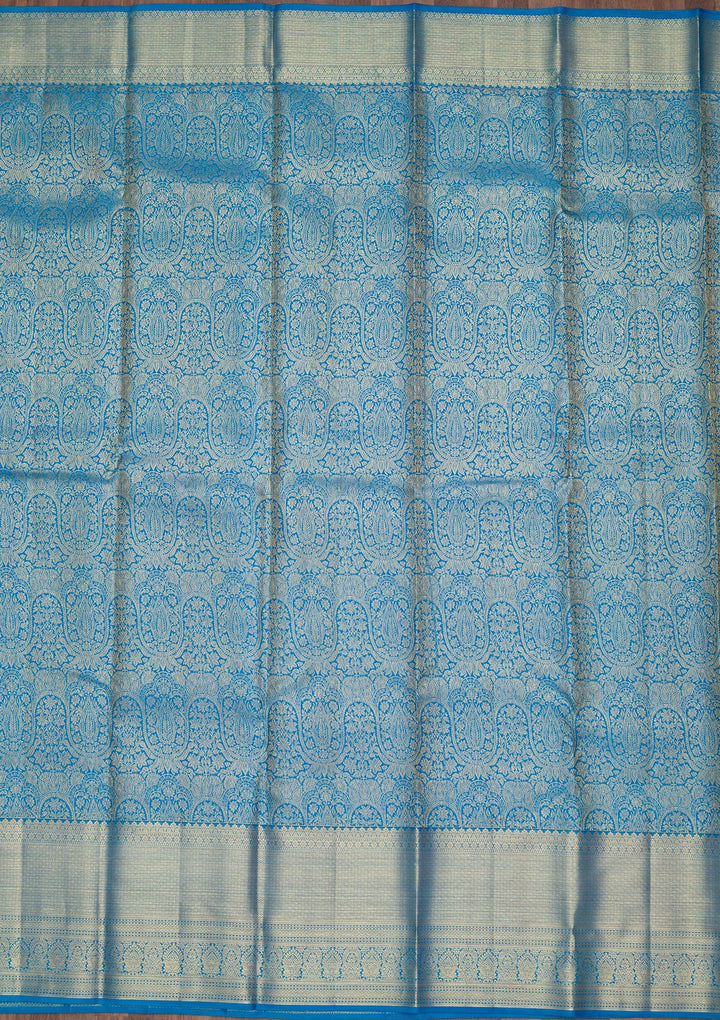 Royal Blue Zariwork Pure Silk Saree