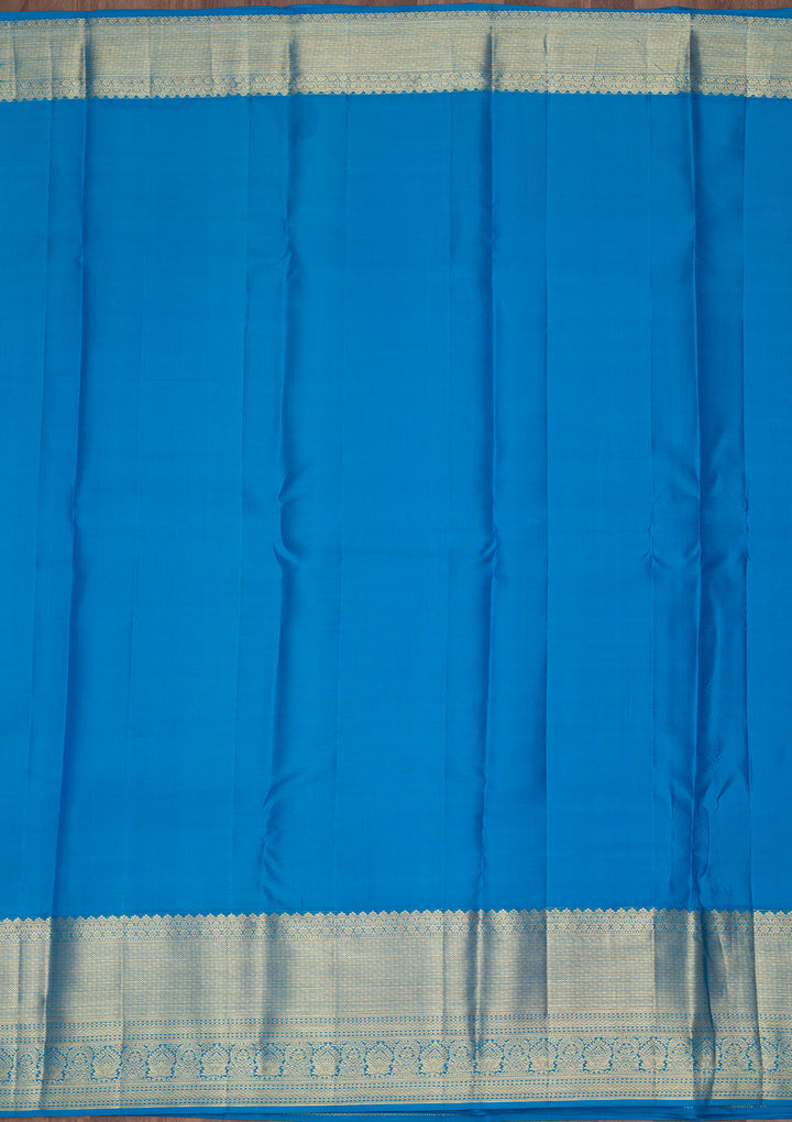 Royal Blue Zariwork Pure Silk Saree