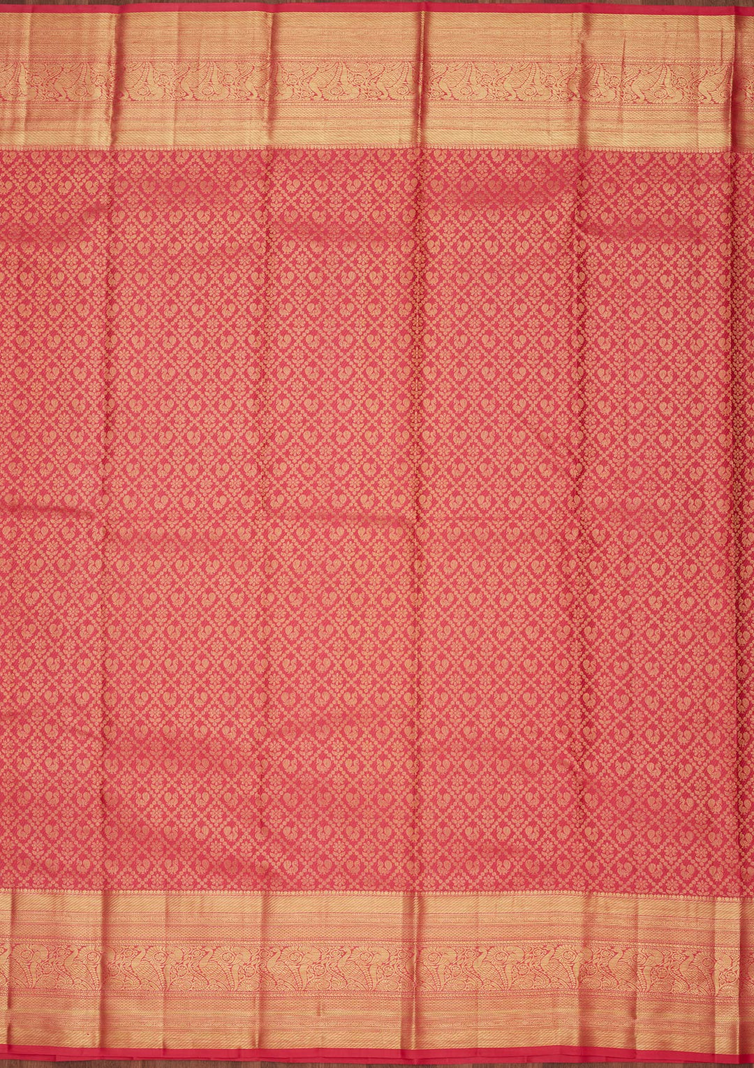 Rani Pink Zariwork Pure Silk Saree