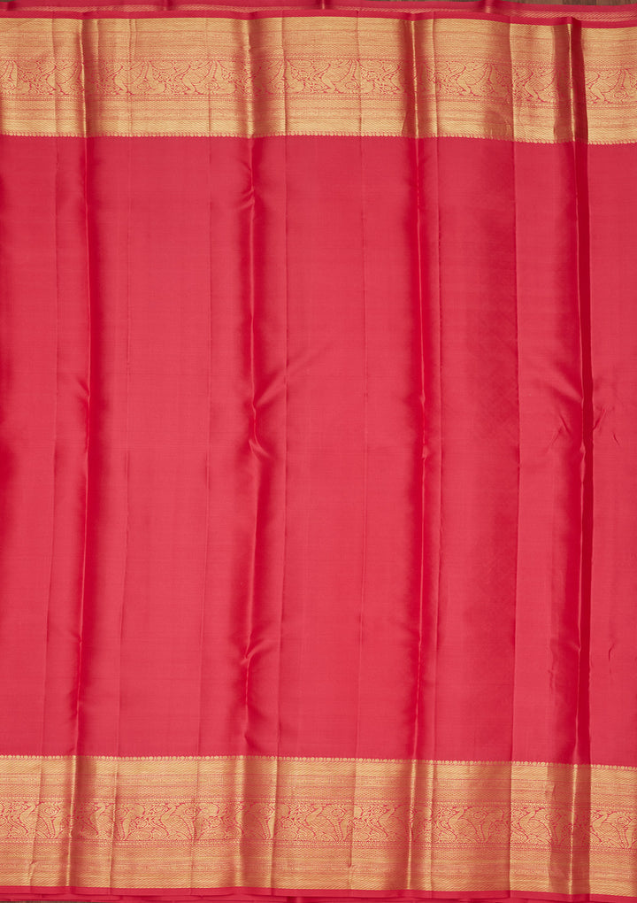 Rani Pink Zariwork Pure Silk Saree