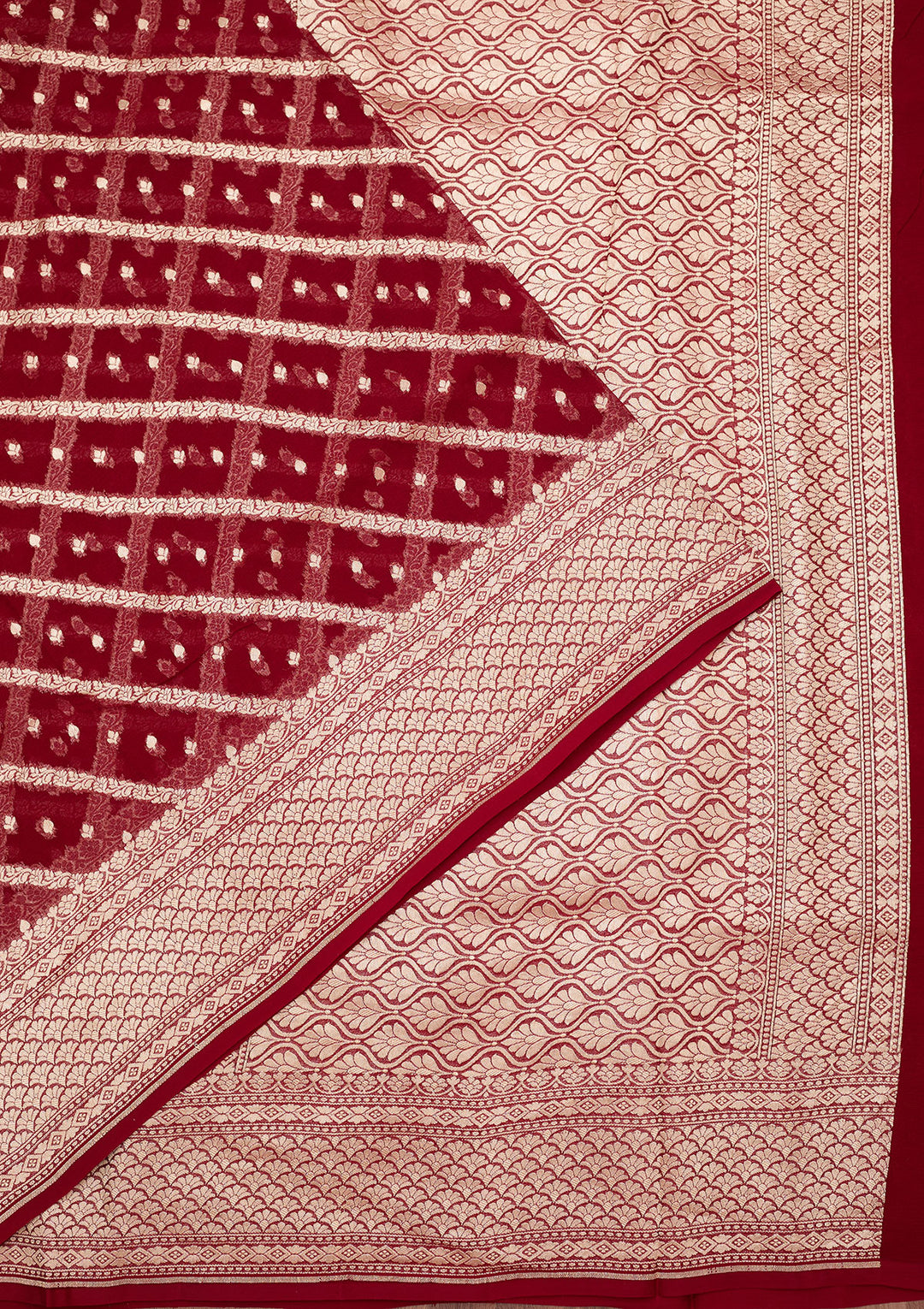 Wine Zariwork Georgette Silk_Saree