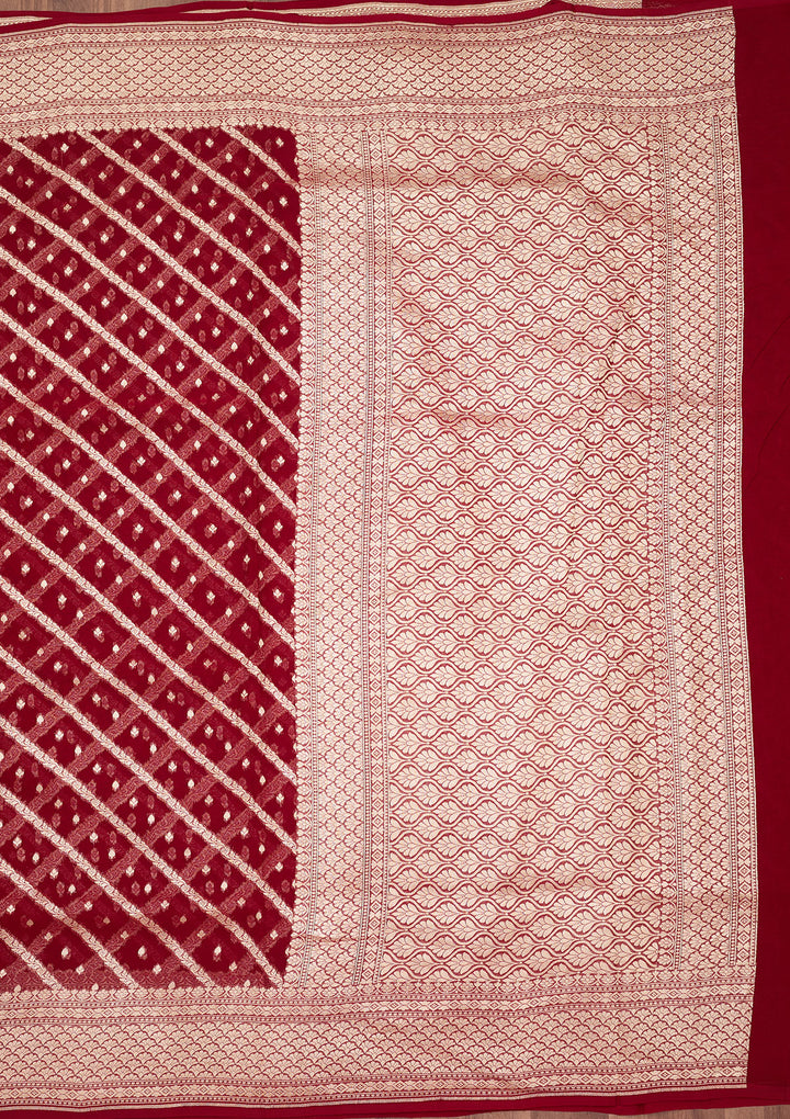 Wine Zariwork Georgette Silk_Saree