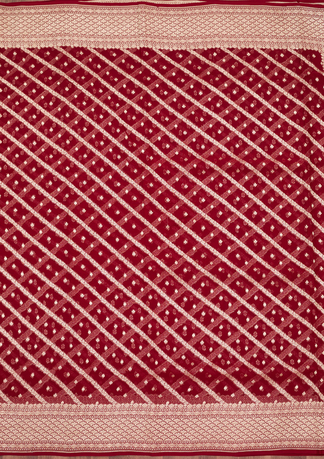 Wine Zariwork Georgette Silk_Saree