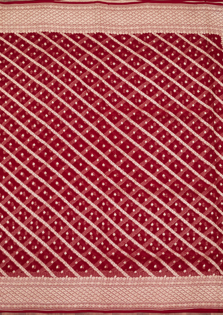 Wine Zariwork Georgette Silk_Saree