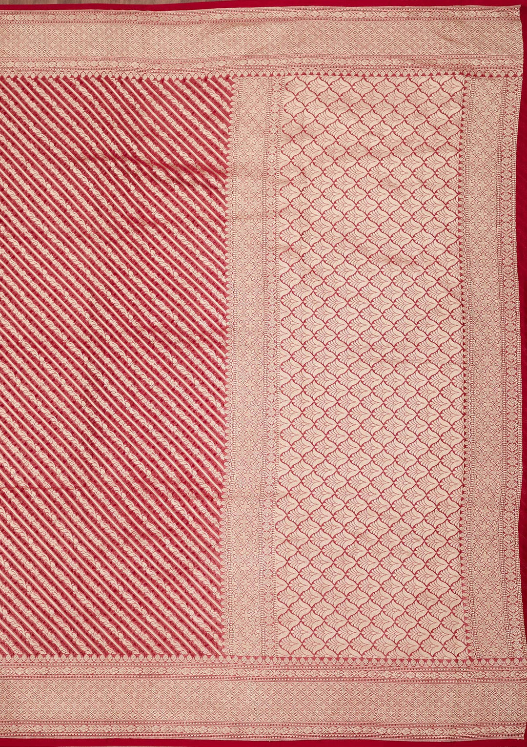 Maroon Zariwork Georgette Silk Saree