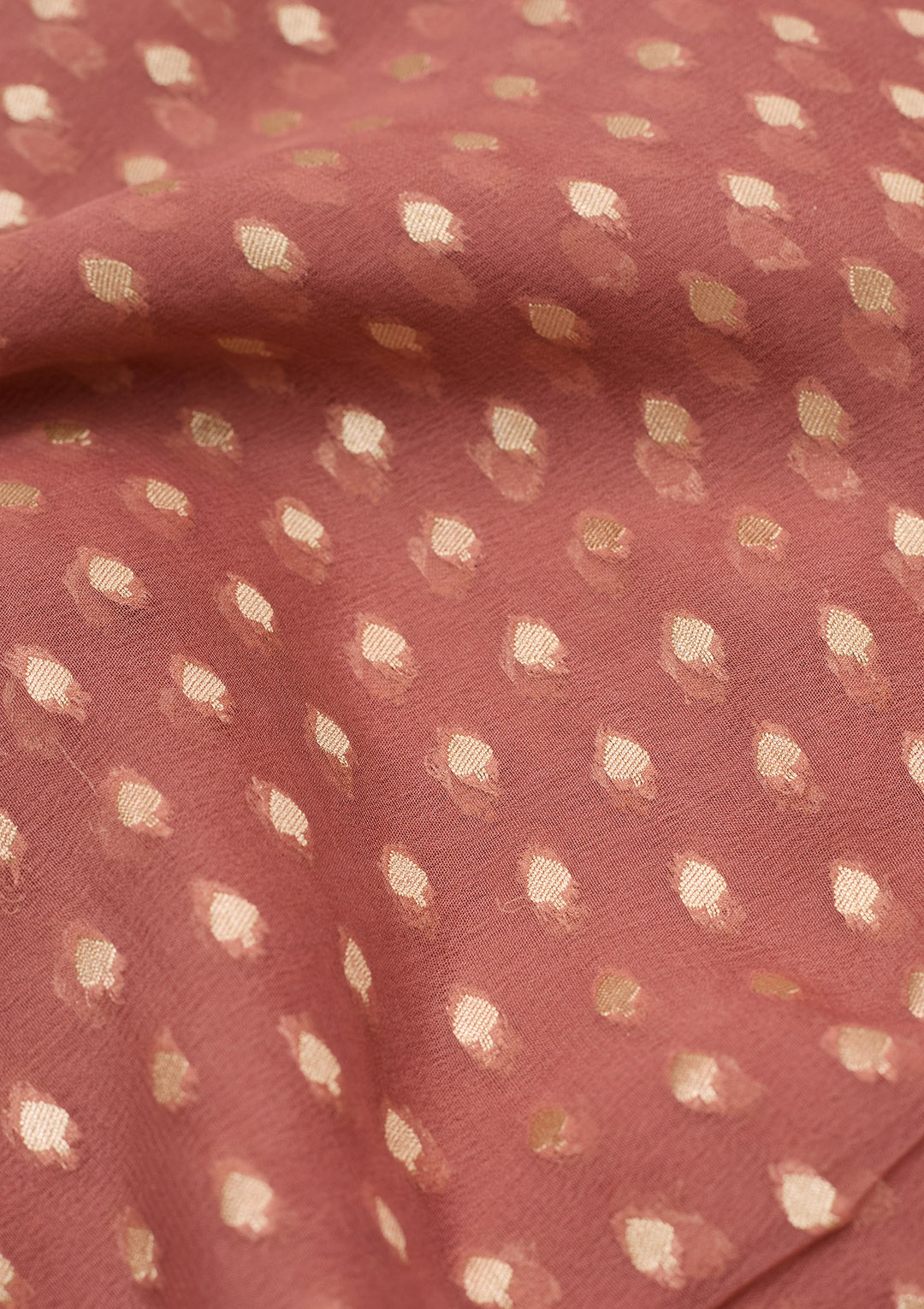 Onion Pink Zariwork (Gold) Pure Silk Saree