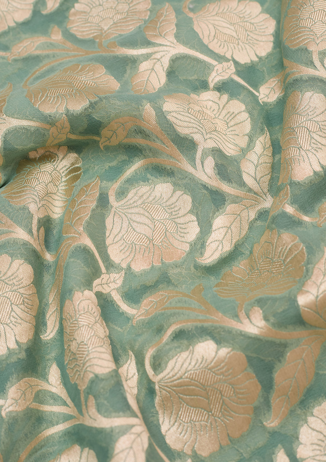 Sky Blue Zariwork (Gold) Pure Silk Silk_Saree