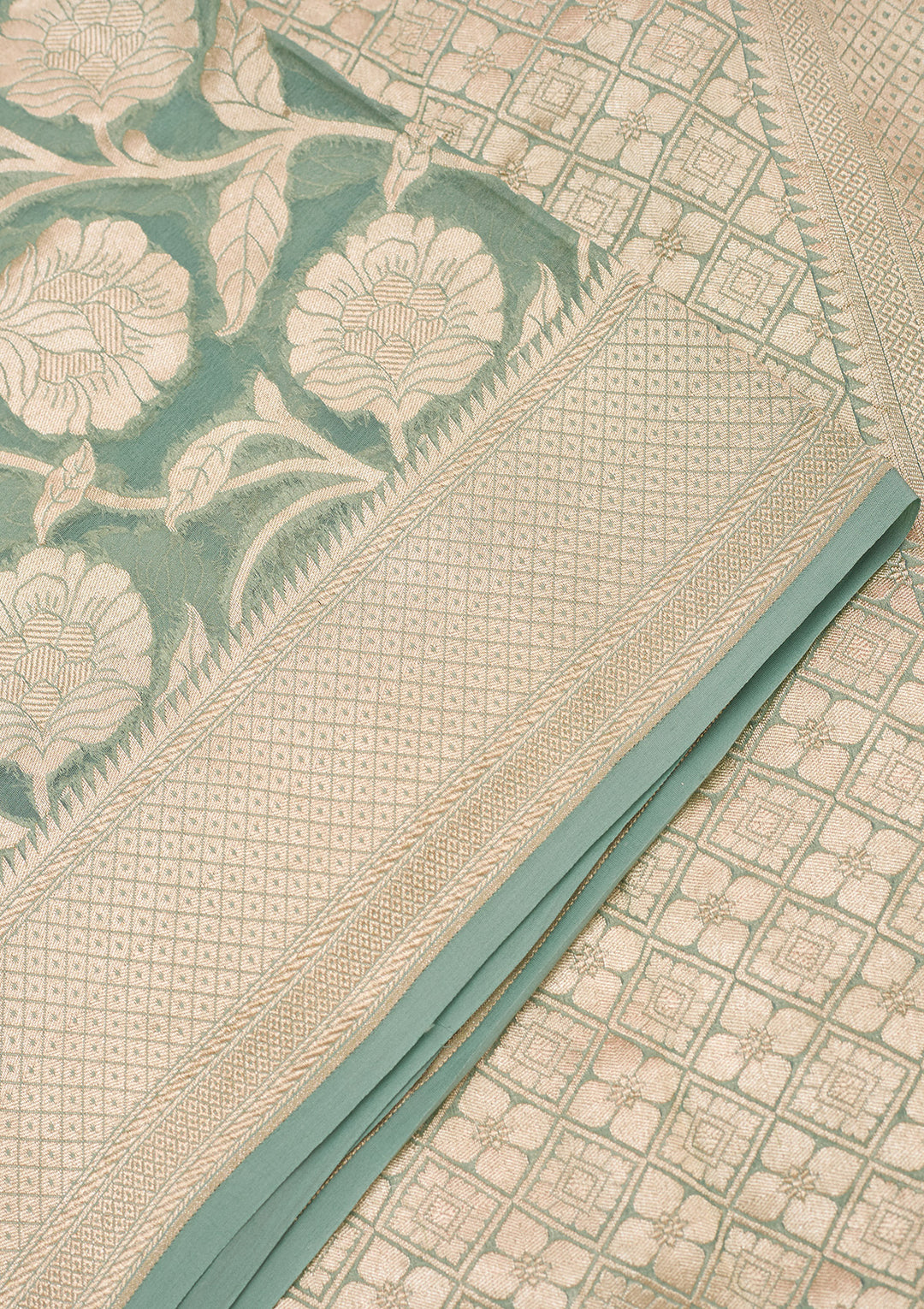 Sky Blue Zariwork (Gold) Pure Silk Silk_Saree