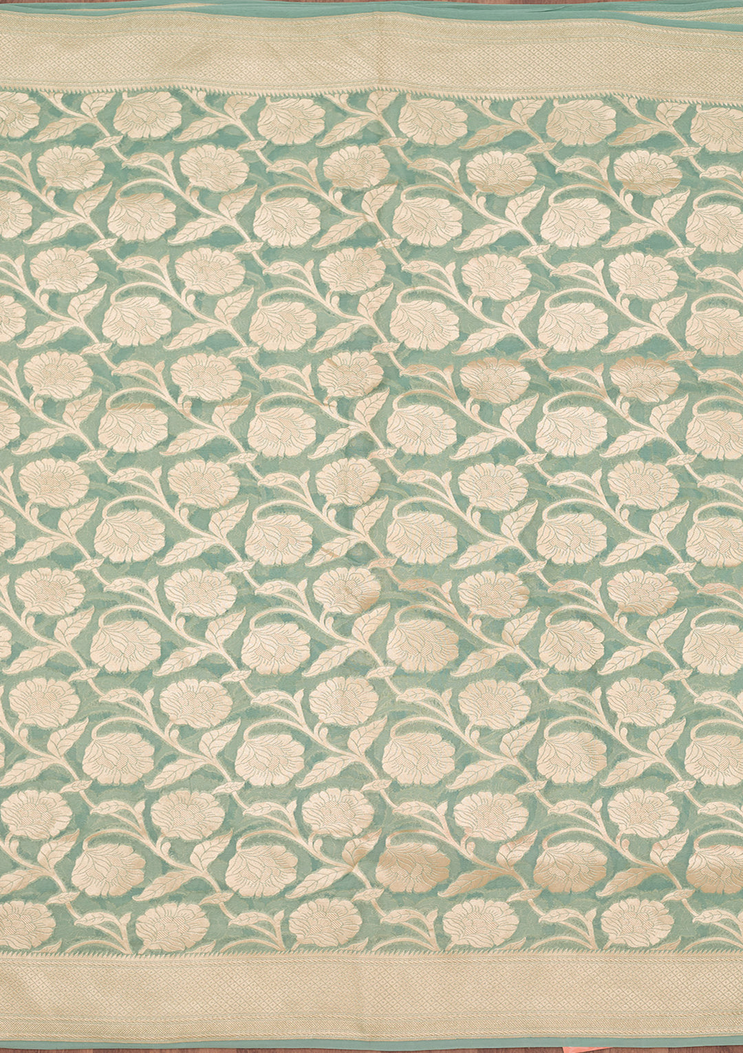 Sky Blue Zariwork (Gold) Pure Silk Silk_Saree