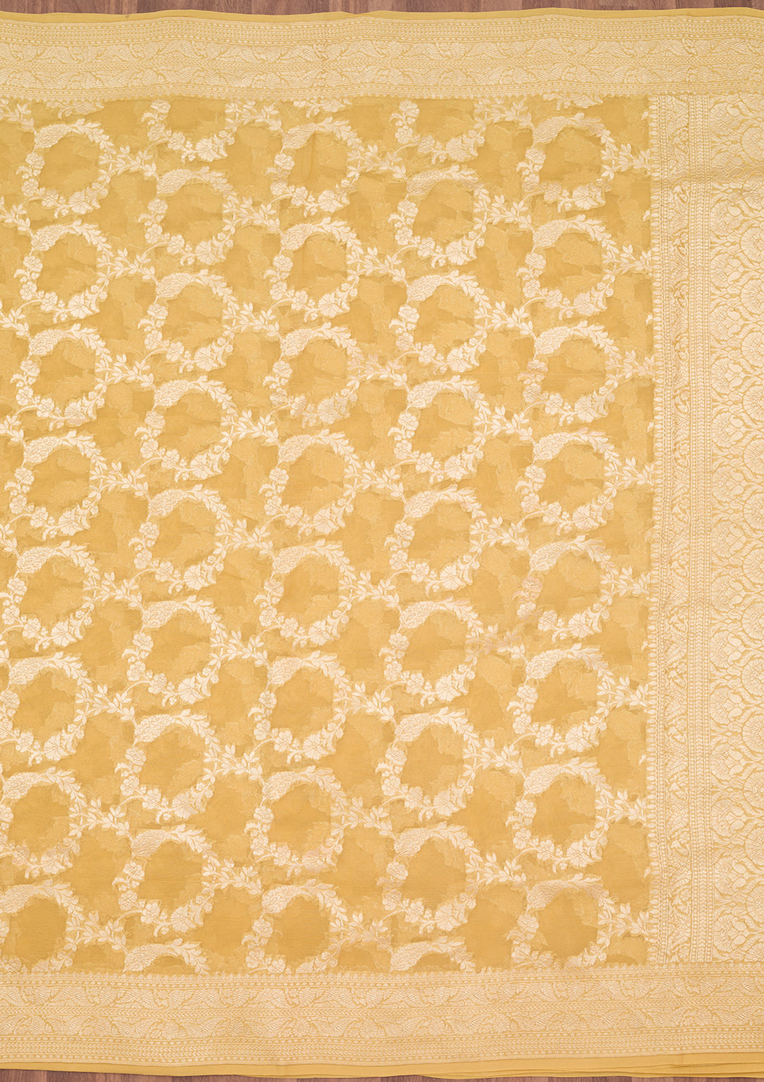 Gold Zariwork (Silver) Silk Silk_Saree