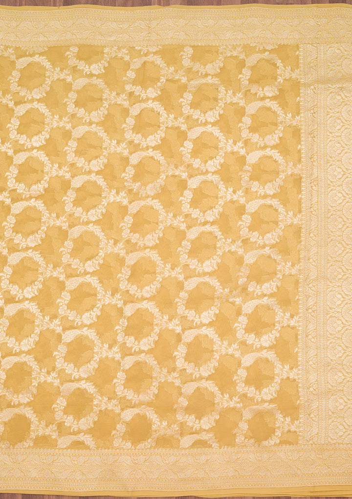 Gold Zariwork (Silver) Silk Silk_Saree