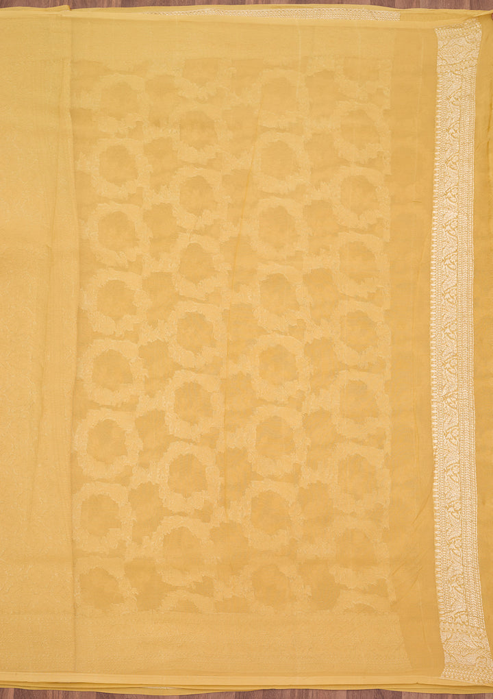 Gold Zariwork (Silver) Silk Silk_Saree